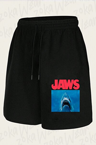 ZOKAWEAR شورت مطبوع بتصميم كلاسيكي للجنسين من Jaws