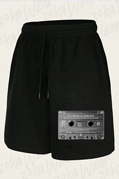 ZOKAWEAR Unisex My Chemical Romance Cassette Design Printed Shorts