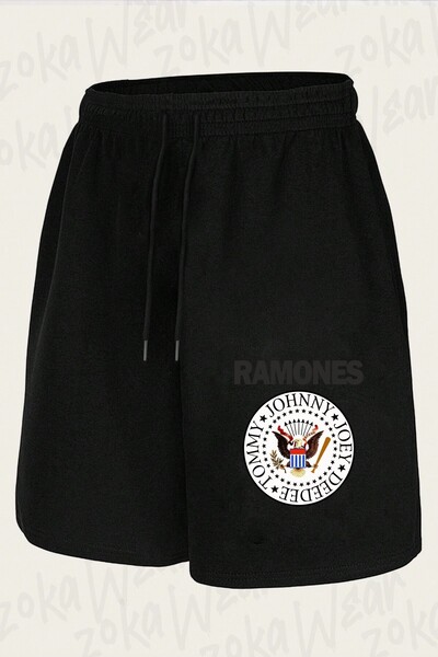 ZOKAWEAR Unisex Ramones Design Printed Shorts