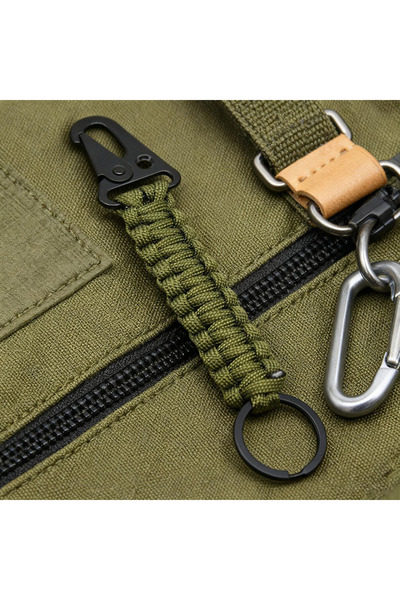 Choice ArmyGreen Adventure Paracord Braided Keychain Unisex Eagle Beak Handma...