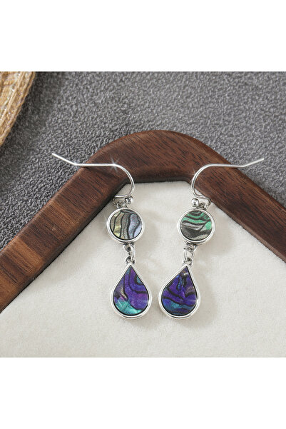 Choice A824-1 Vintage Bohemian Drop Earrings Teardrop Pendant Silvery Color M...