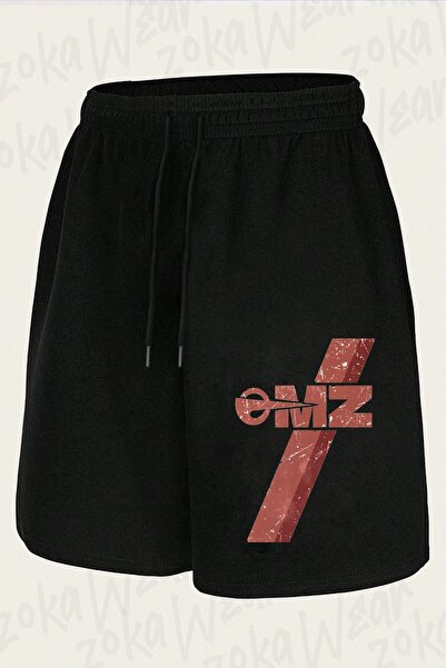 ZOKAWEAR Unisex Omz Mz World Vintage Σορτς με στάμπα