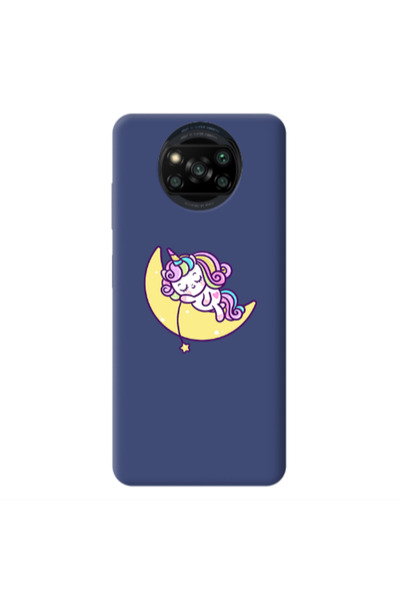 Other Xiaomi Poco X3 /X3 Pro Sleeping horse Dark blue Colored Silicone TPU Θήκη