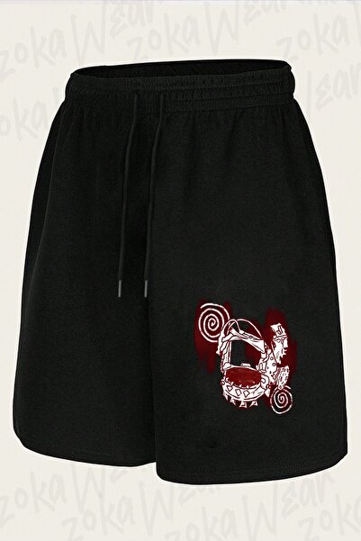ZOKAWEAR Unisex the Reverse Bear Trap Design Printed Shorts