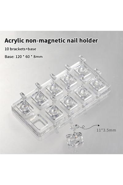 Choice1 A3 1/5/10 Nail Tips Reusable Grid Non-Magnetic Nail Stand Sample Nail...
