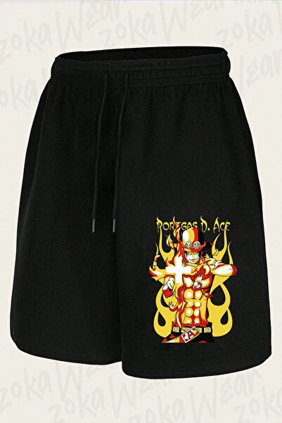 ZOKAWEAR Unisex One Piece Portgas D Ace Anim Design Printed Shorts