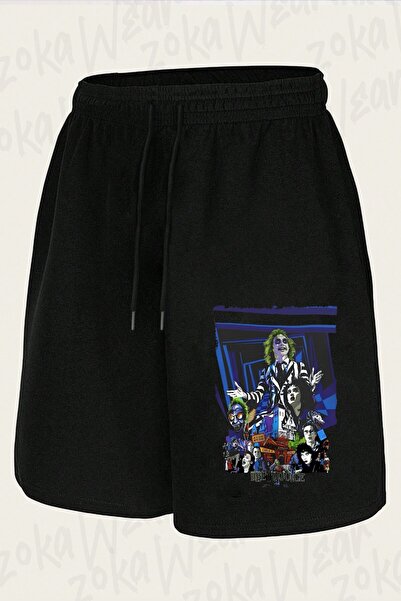 ZOKAWEAR شورت مطبوع بتصميم Beetlejuice للجنسين