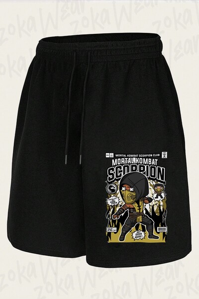 ZOKAWEAR Unisex σορτς με στάμπα Mortal Kombat Scorpion