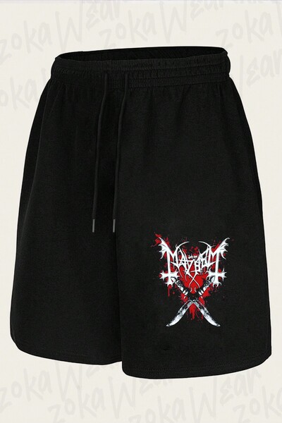 ZOKAWEAR Unisex Mayhem V8 Design Printed Shorts