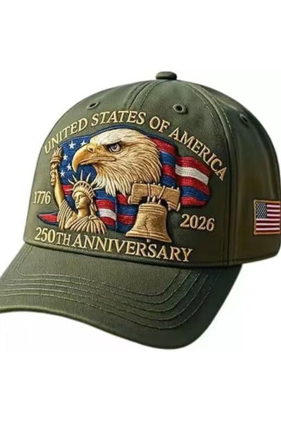 choice2 Adjustable green 1pc Men's USA 250th Anniversary 1776-2026 Patriotic ...