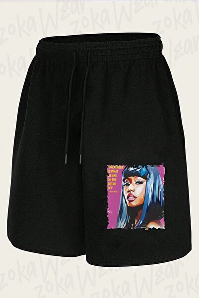ZOKAWEAR Unisex Nicki Minaj Design Printed Shorts