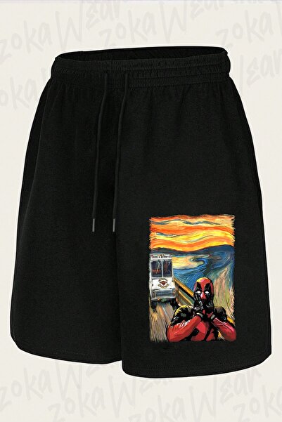 ZOKAWEAR Unisex σορτς με στάμπα Deathpool Art Design