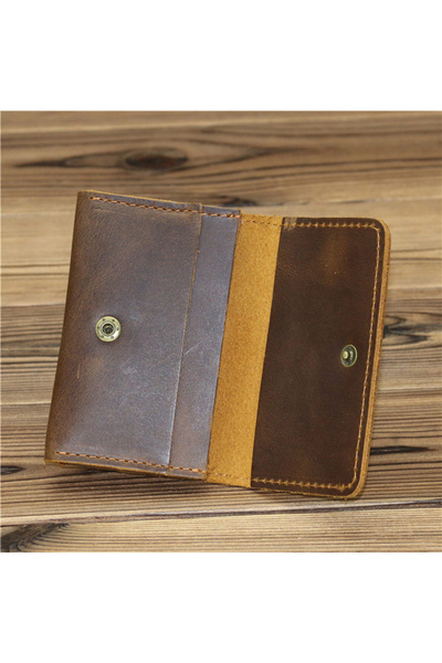 Choice yellow brown Vintage Men's Wallet Small ID Card Holders Wallets Money ...