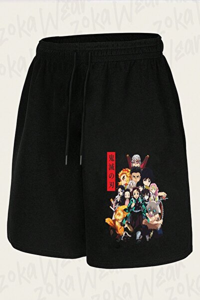 ZOKAWEAR شورت مطبوع بتصميم Demon Slayer للجنسين