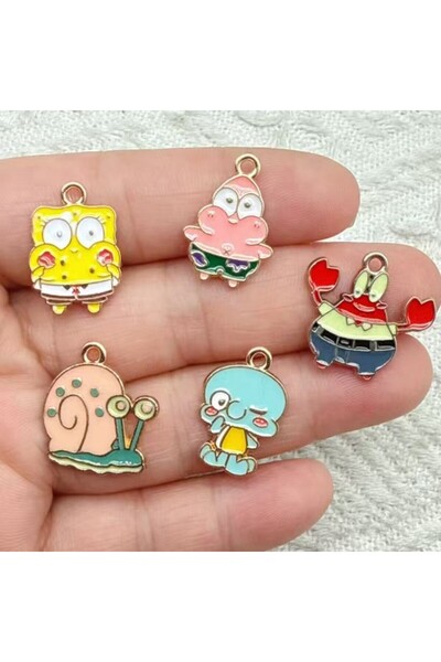 choice2 Silver Plated 10Pcs/lot Cute Cartoon Enamel Charms Pendant for Cospla...