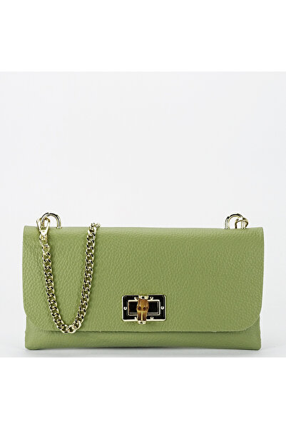 SOFILINE Πράσινο δερμάτινο τσαντάκι clutch 2066 132