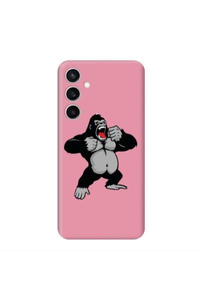 Other Samsung S24 FE Angry Gorilla2 Pink Colored Silicone TPU Θήκη