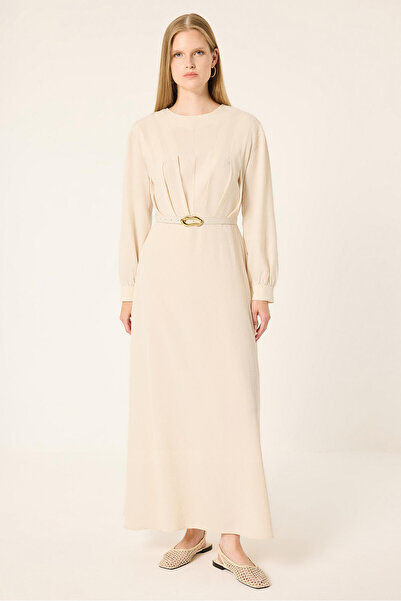 Touché Privé Belted pleated dress