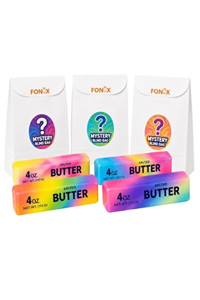 FONIX Set de 3 Pungi Misterioase cu Squishy Curcubeu, Jucărie Antistres, 13cm...