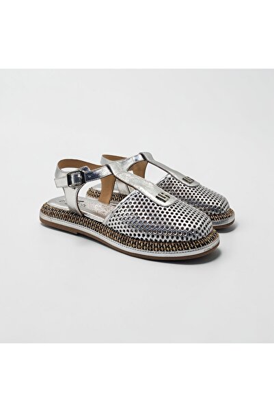 Ega ayakkabı Women's Genuine Leather Perforated Sandals