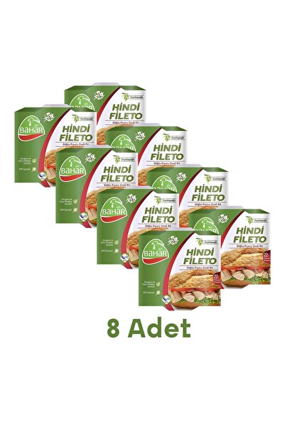 Bahar Hindi Pişmiş Hindi Fleto Zeytinyağlı Göğüs Eti 120gx8