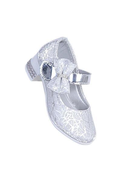 Ayakcenter Herbebe 355 Silver Girls' 5cm Heeled Shoes