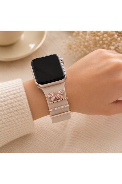 Anadolu Aksesuar Apple Watch Uyumlu Akıllı Saat Kordon Süsü Charm Kayış Akses...
