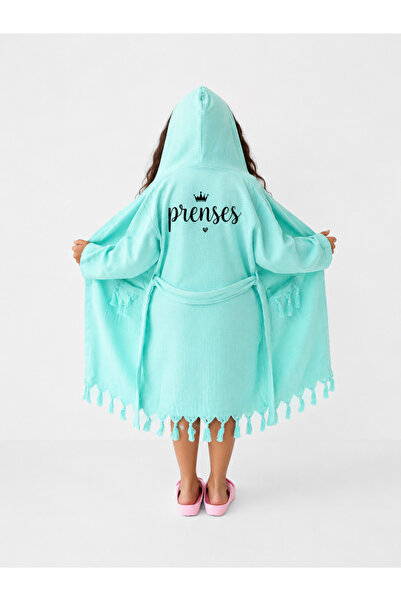 Pulina Shop Pulina Kişiye Özel İsim Baskılı Çocuk Peştemal Bornoz – Unisex Ka...