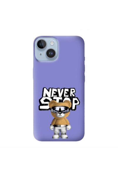 Other Apple iPhone 14 Plus Never stop Purple Colored Silicone TPU Θήκη