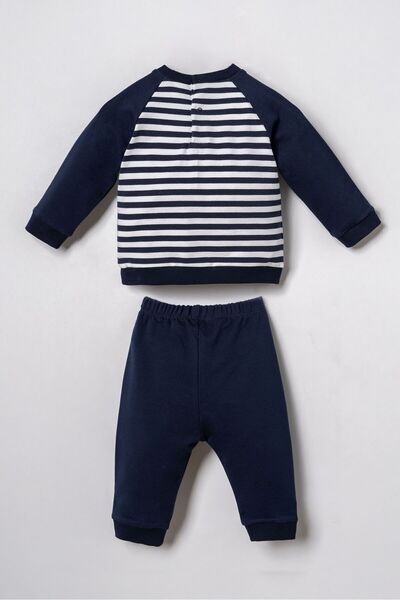 U.S. Polo Assn. Erkek Bebek Stripes Lacivert Uzun Kol Pijama Takım USB3164-C-V1