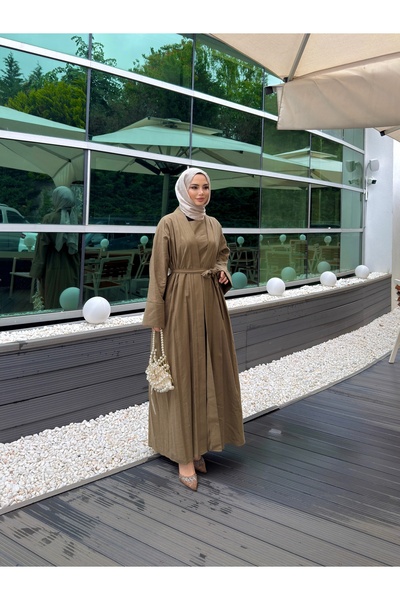 zahen bestseller keten abaya takımı ikili abaya uzun kollu içi sıfır kol elbi...