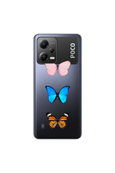 Other Xiaomi Poco X5 Triple Butterfly Transparent Silicone TPU Θήκη
