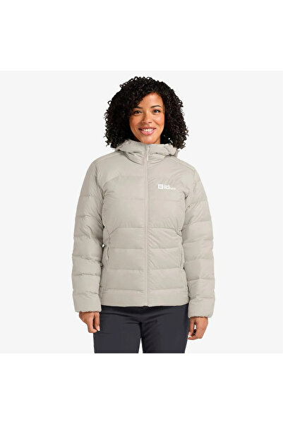 Jack Wolfskin معطف Ather Down Hoody للسيدات باللون الرمادي