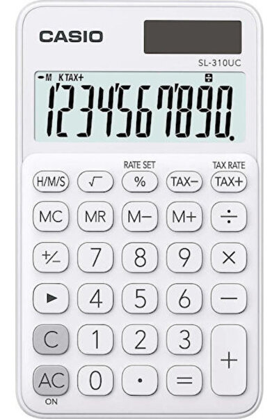 Casio Αριθμομηχανή Λογιστική Τσέπης SL-310UC 10 Ψηφίων σε Λευκό Χρώμα 1 τεμάχ...