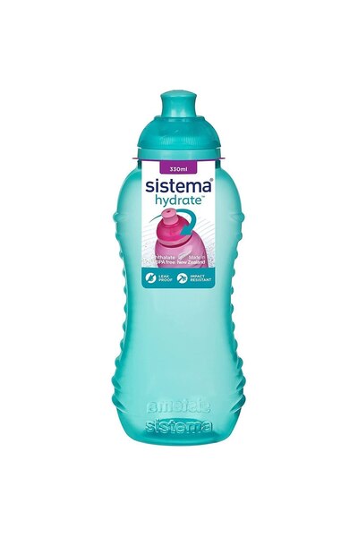 Sistema Sticla de apa sport Sistema, bleu, 330 ml, fara BPA, cu sistem anti-s...