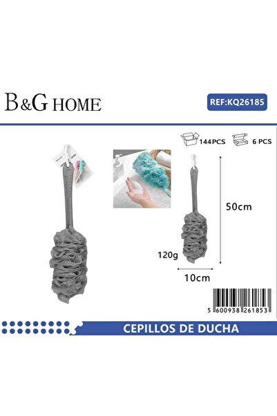 Tradesor Σφουγγάρια μπάνιου δίχτυ σε σετ 6Χ - Grey - 26185