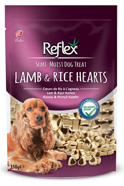 Reflex Kuzulu ve Pirinçli Minik Kalpler Yumuşak Köpek Ödülü 150gr Sağlıklı ve...