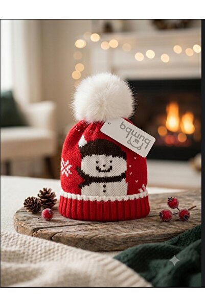 Baby by Bumbo Knitted Tricot Snowman Baby Hat with Big Pompom