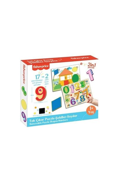 Ethab Ticaret FP2762 SNAP-ON PUZZLE SHAPES AND NUMBERS - 1 Piece