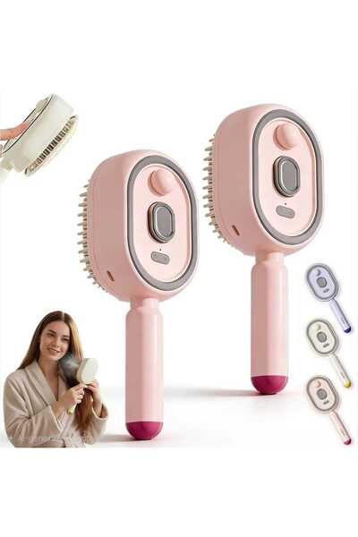 Generic Rechargeable Electric Hair Detangling Brush with Auto Mist Spray, Red...
