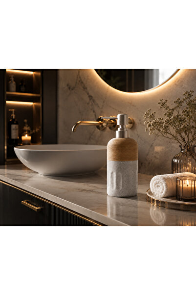 CEZVE HOME Premium Porcelain Liquid Soap Dispenser Sink Soap Dispenser with S...