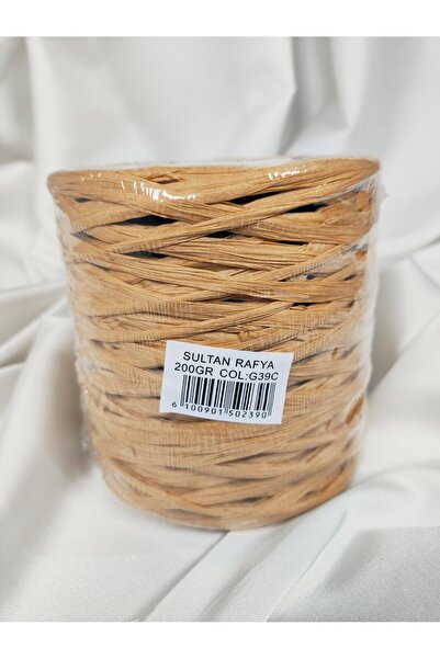 Sultan Raffia Dark Wheat Hand Knitting Yarn 200Gr. - 250 Meters. (1 Piece) Co...
