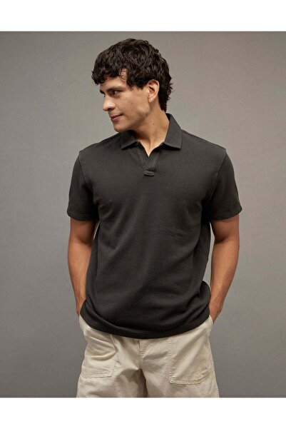 AMERICAN EAGLE AE Standard Fit Johnny Collar Knit Polo Shirt
