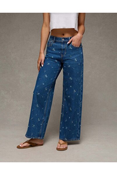 AMERICAN EAGLE جينز واسع الساقين بخصر عالٍ جدًا من AE Dreamy Drape Strigid