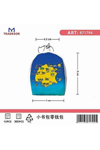 Tradesor Πορτοφόλι Souvenir μπρελόκ mini - Σετ 10pcs - PVC - Thassos - 7*9*4....