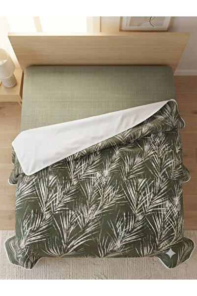 ŞENER HOME Tropical Palm Pattern Printed 200X240 Cm. Double (Battal) Single Pike