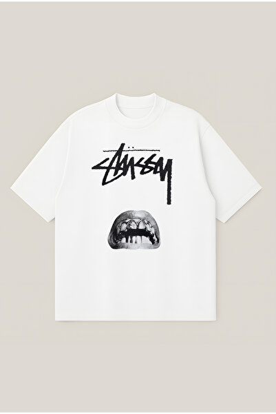 Moon Dancer Stussy X Rick Owens Oversize Boxy Cut Unisex 100% Cotton Printed ...