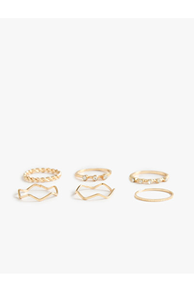 Koton Stone Detailed 6-Piece Ring Set