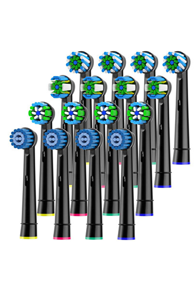 Choice 16pcs Black 8-16pcs Toothbrush Head Compatible with Braun Oral B Elect...