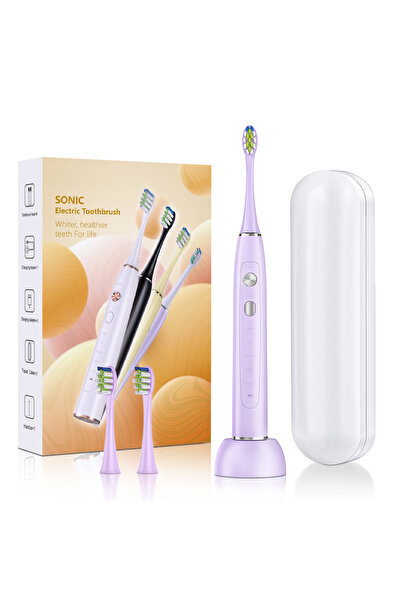 choice2 Purple Rechargeable Sonic Electric Toothbrush with 8 Heads 5 Teeth Or...